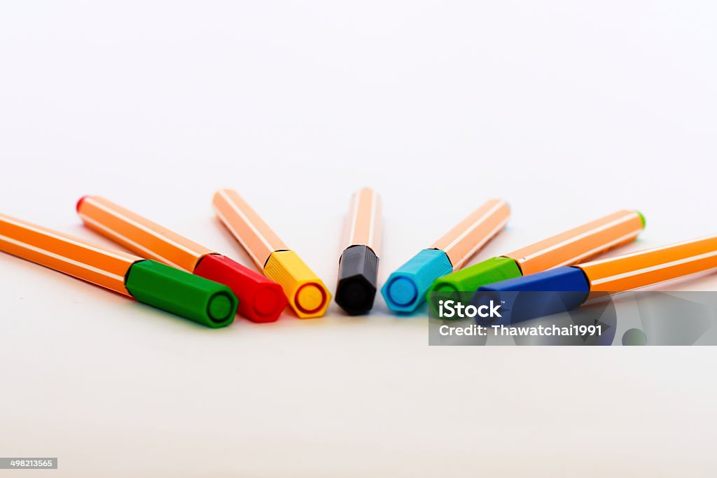 Multicolored Pens African Ethnicity Stock Photo