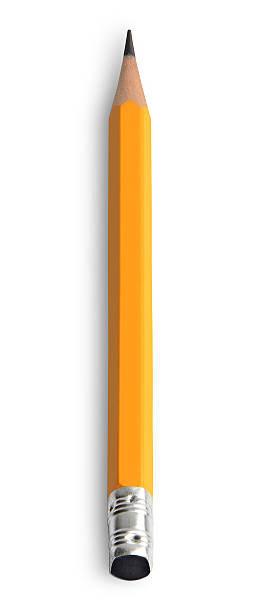 istock Old pencil macro shot, isolated on white background 498214993