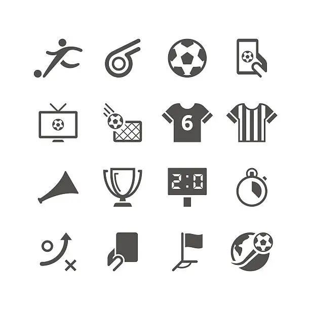 Vector illustration of Soccer Icon Set | Unique Series