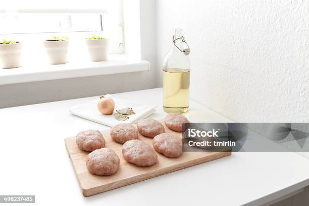 Manufacturing Process Meatballs In The Home Kitchen Stock Photo - Download Image Now