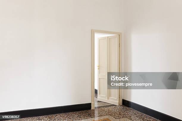 Door Open Of A Room Stock Photo - Download Image Now - Apartment, Architecture, Design