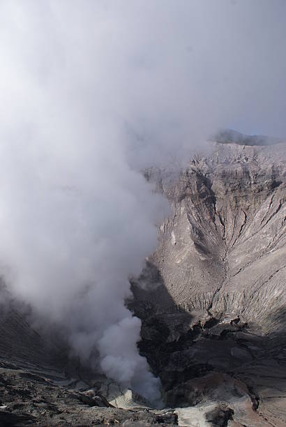 Bromo volcano at sunrise, Java, Surabaya, Indonesia stock photo