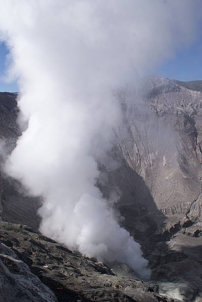 Bromo volcano at sunrise, Java, Surabaya, Indonesia stock photo