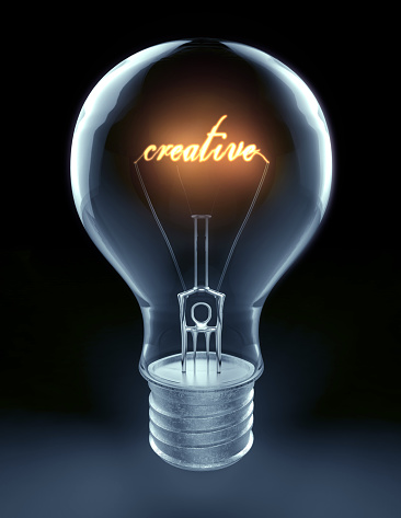 lightbulb with creative light source represent wisdom and idea