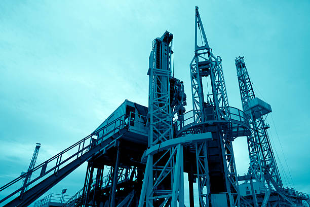 istock Oil production into the sea from above. 498243063