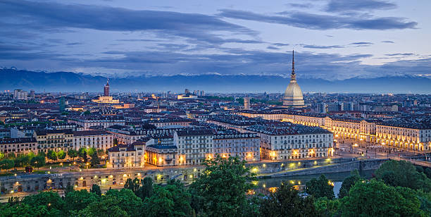 istock Turin (Torino), high definition panorama at twilight 498243935
