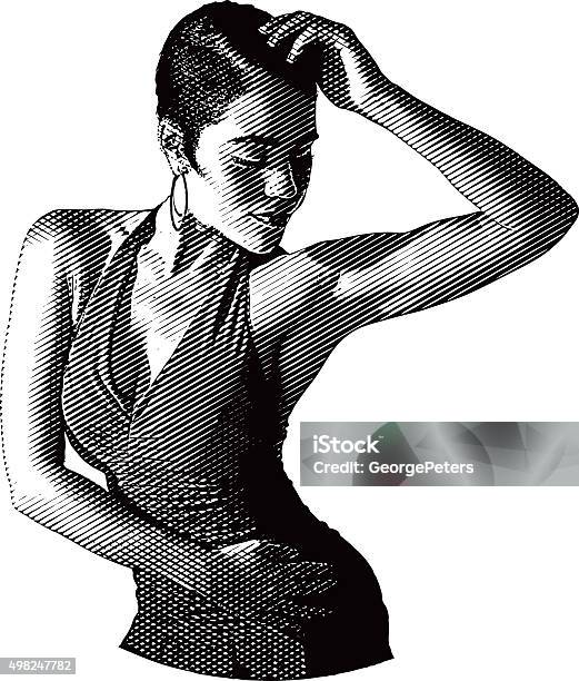 African American Hispanic Woman Salsa Dancing Stock Illustration - Download Image Now - Dancing, Salsa Dancing, Salsa Music