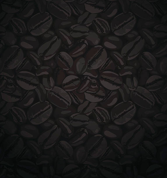 ilustraciones, imágenes clip art, dibujos animados e iconos de stock de vector granos de café de fondo - coffee beans