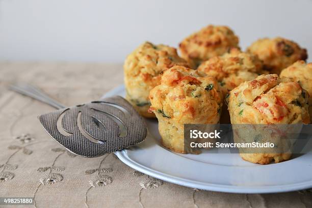 Homemade Mini Egg Muffins Mini Quiche Selective Focus Stock Photo - Download Image Now