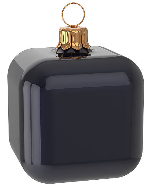 istock Christmas ball cube geometric black decoration New Years Eve 498253126