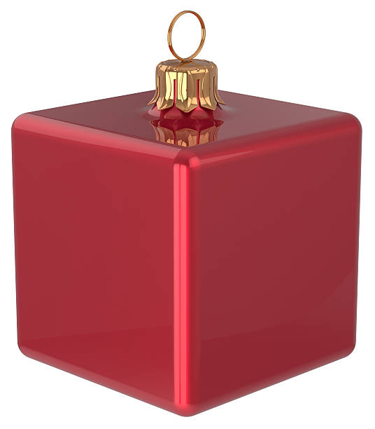 istock New Year's Eve bauble Christmas ball cube block red unusual 498253990