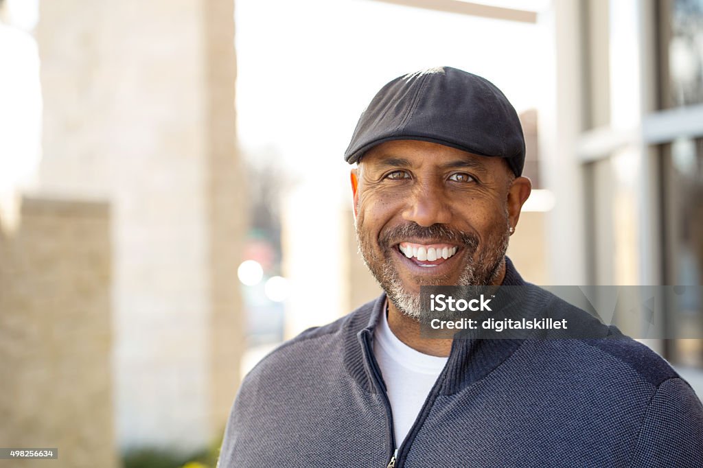 African American Man Smiling African-American Ethnicity Stock Photo