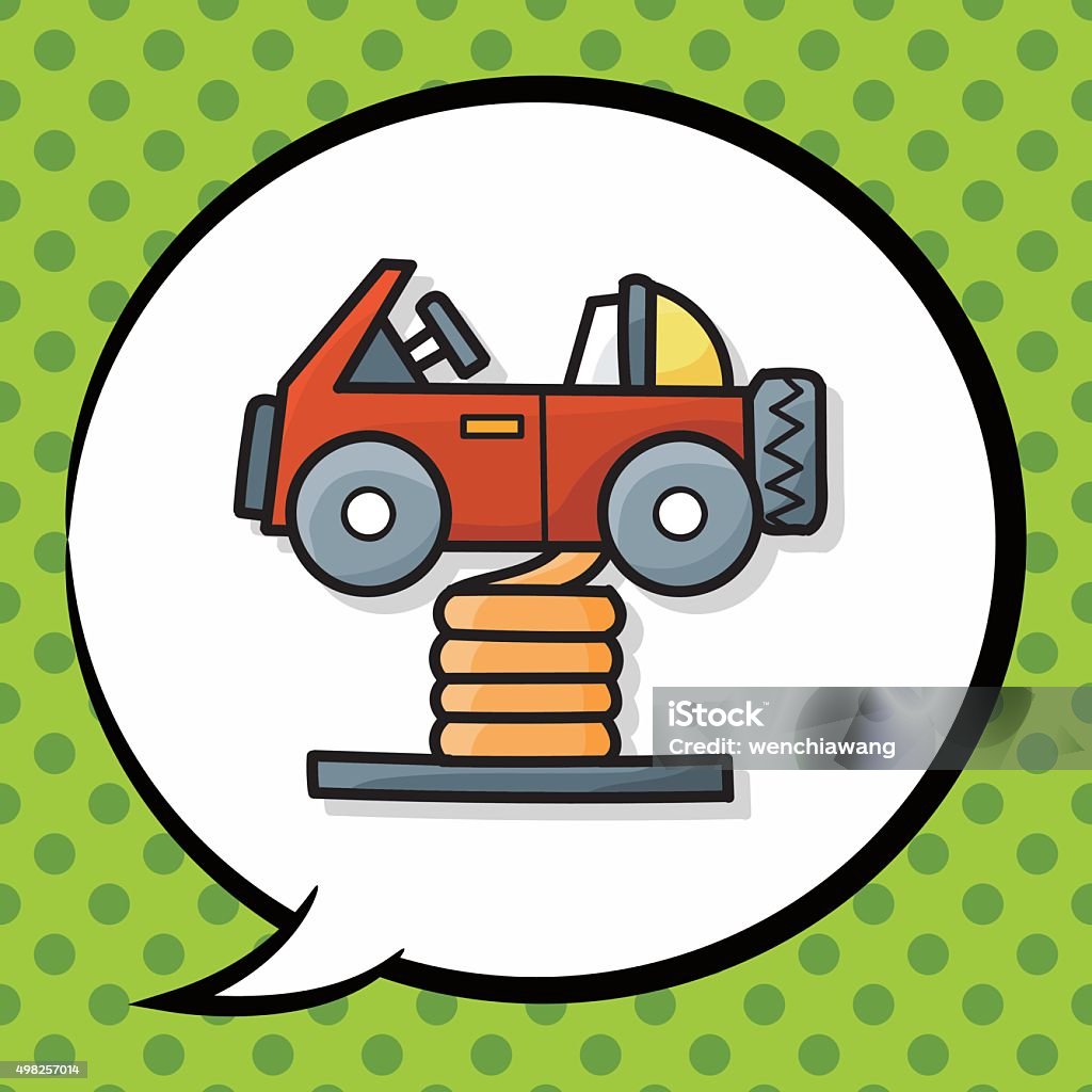 toy car doodle, speech bubble 2015 stock vector