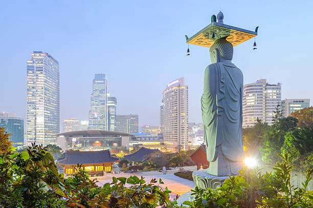 istock Bongeunsa Temple in twilight time Seoul, Korea. 498261122
