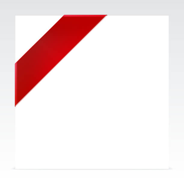 Red corner ribbon Red corner ribbon with place for your text corner tip stock illustrations