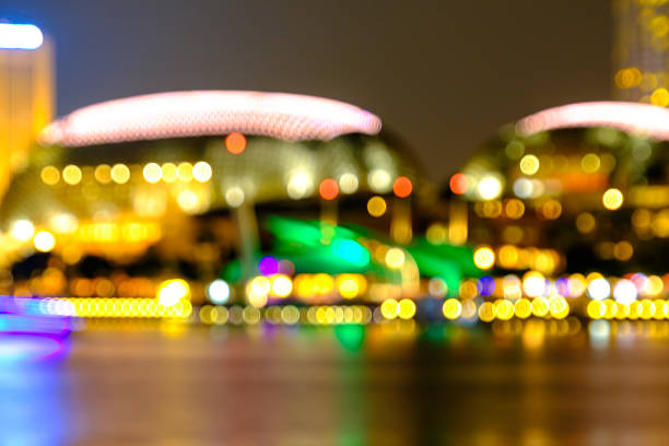 istock Blurred abstract background lights, beautiful cityscape view 498261716