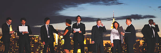istock Business People Working Through Dawn Communication Concept 498271460