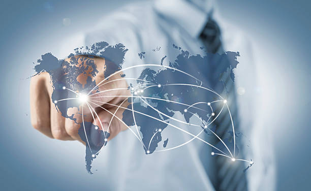 istock Business man connecting the World 498272366