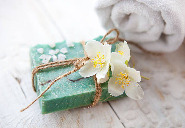 istock Spa composition with  jasmine blossom and towel 498273234