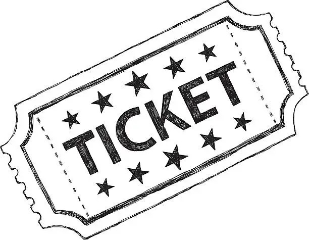 Vector illustration of Sketch Ticket