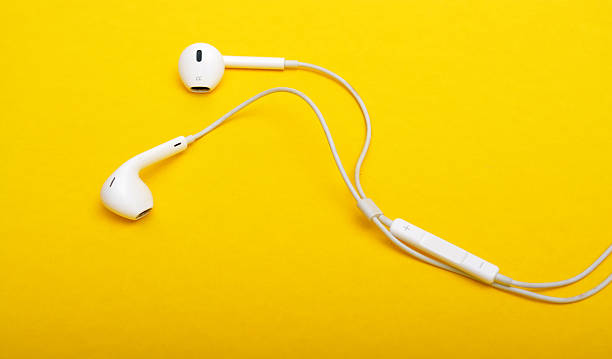 istock Headphones closeup on Yellow Background 498275186
