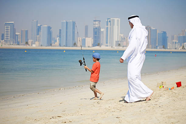 Two generations fishing together