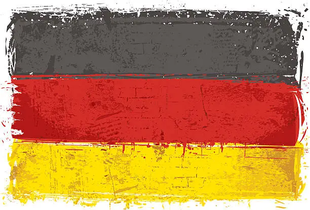 Vector illustration of Flag of Germany on Wall
