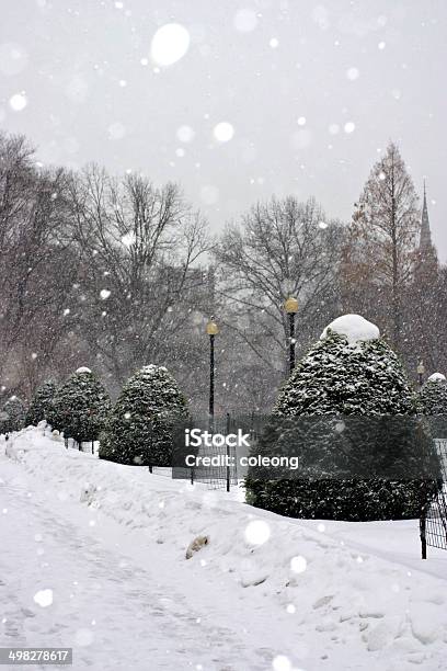 Boston Inverno - Fotografie stock e altre immagini di Acciottolato - Acciottolato, Ambientazione esterna, Architettura