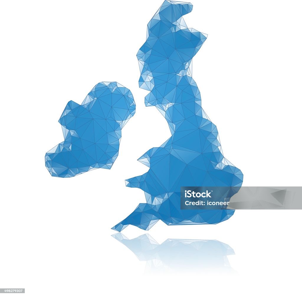 Uk Map Polygon File United Kingdom Map Blue Polygons Stock Illustration - Download Image ...