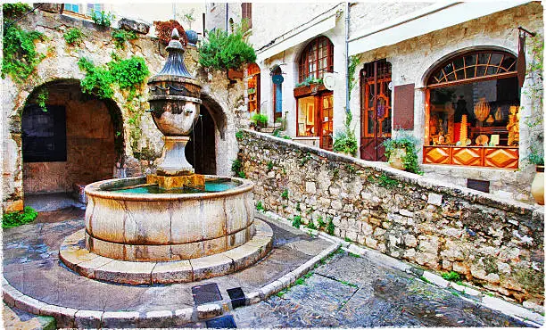 Charming Village In Provence,Saint-Paul De Vence,France.