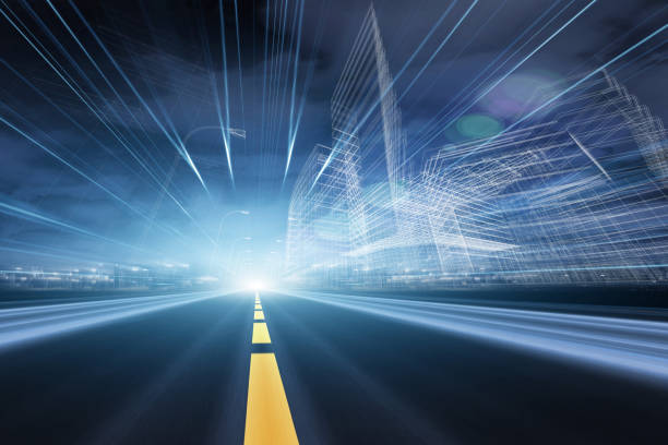 istock Urban highway traffic at night 498280780
