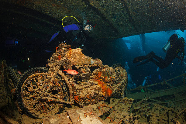 istock Underwater Ship Wreck Diving  SS Thistlegorm    BSA M20 motorcycle 498280960