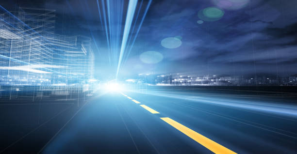 istock Urban highway traffic at night 498281038