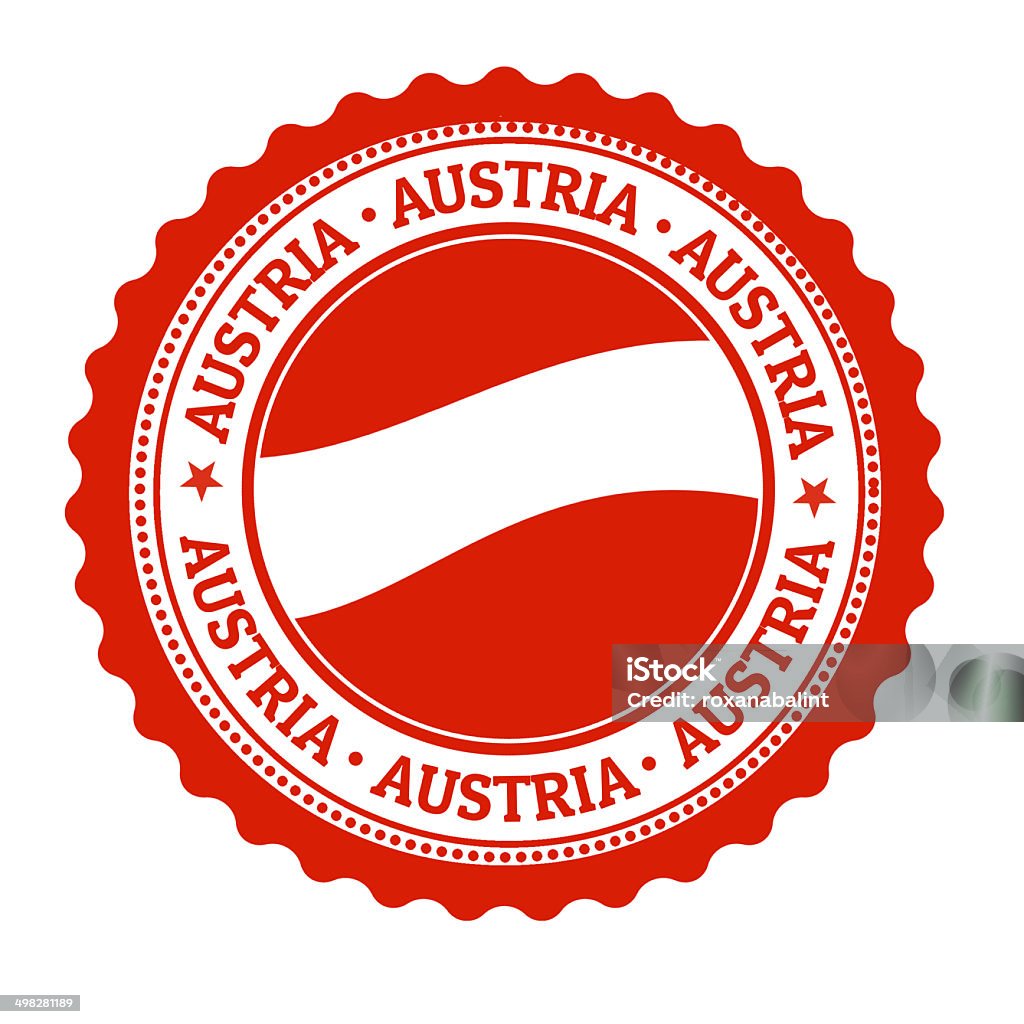 Aust R Label Austria Stamp Or Label Stock Illustration - Download Image Now ...