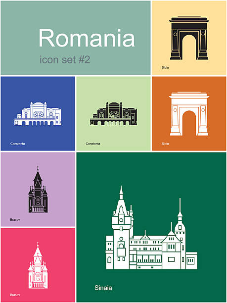 ilustrações de stock, clip art, desenhos animados e ícones de ícones da roménia - transsylvania