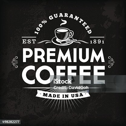 istock Chalkboard Coffee Label 498282277