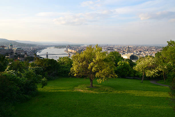 panorama of Budapest stock photo