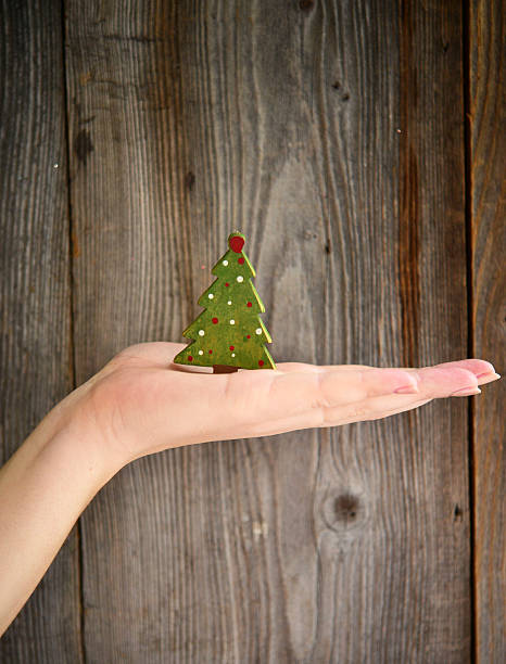 istock Christmas ornament in woman hand 498283028