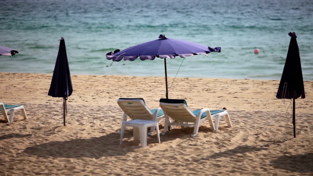 HD deck chairs on the nice beach