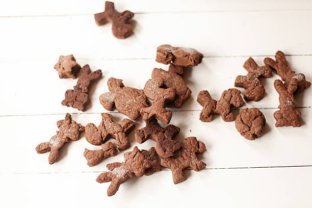 istock Various chocolate cookies in animal shape on table 498283498