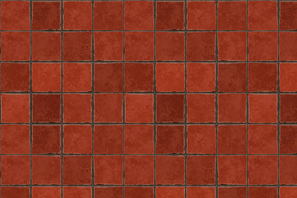 Red terracotta floor tiles Red terracotta floor tiles terracotta color stock pictures, royalty-free photos & images