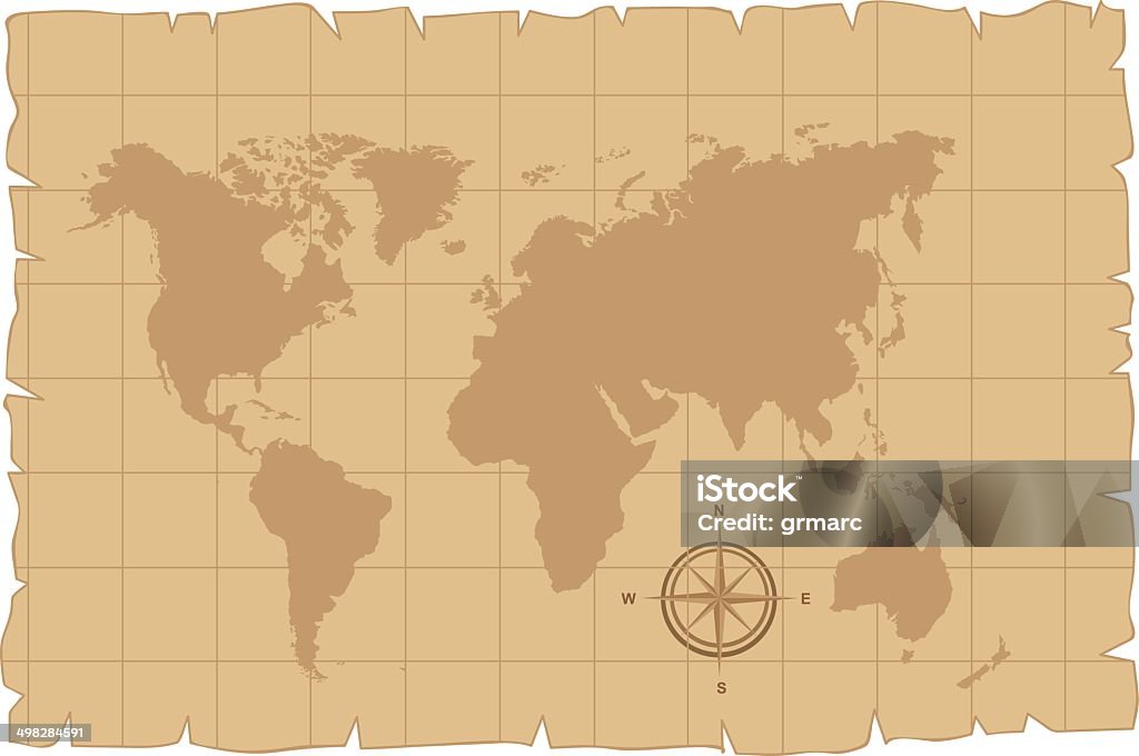 Old Map Path Vector Old Map Vector Stock Illustration - Download Image Now - Africa, Asia ...