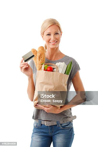 Shopping With Card Stock Photo - Download Image Now - 2015, Adult, Adults Only