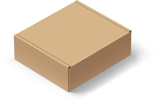 картонная коробка box - carton backgrounds box brown stock illustrations