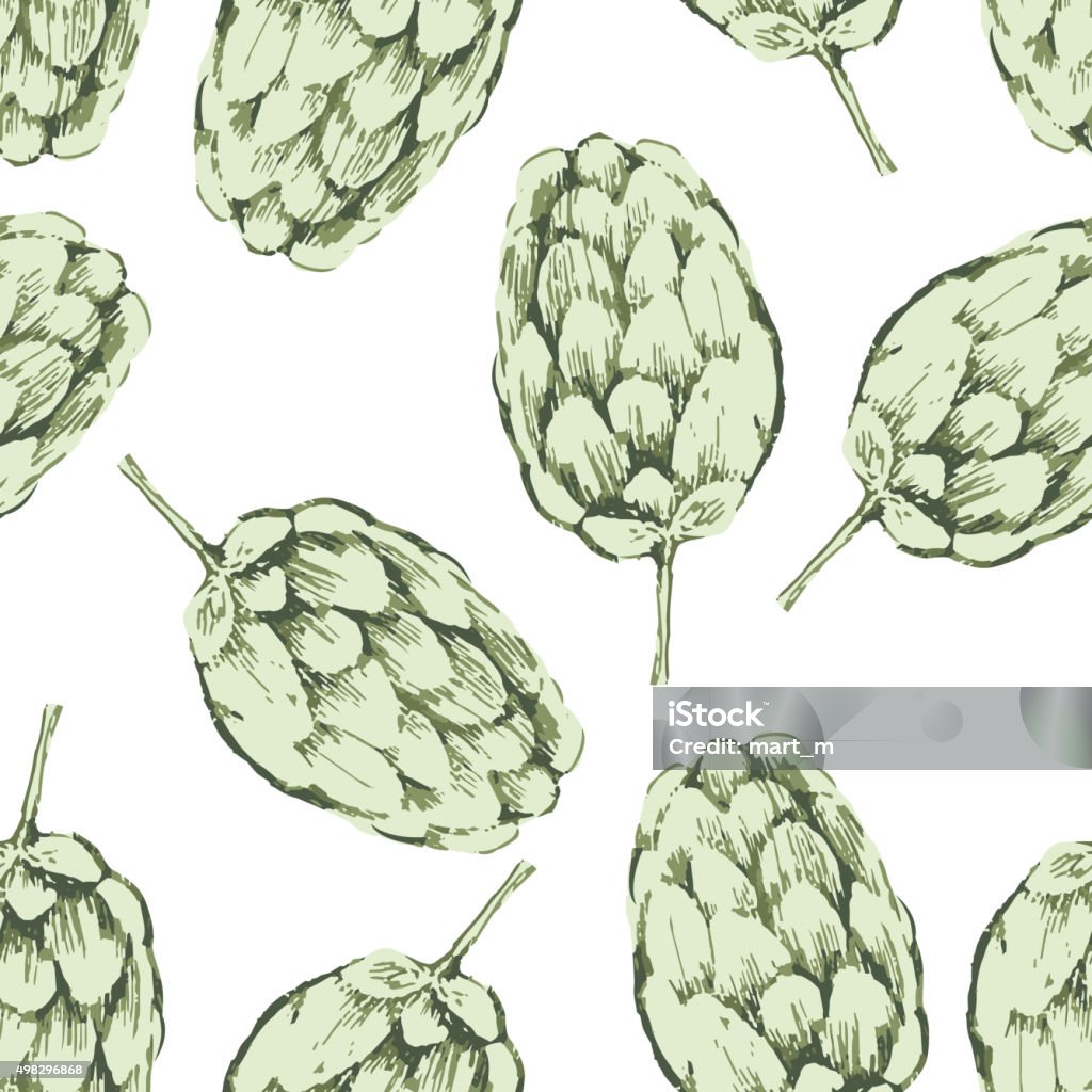 Hop Pattern Vector Seamless Pattern With Hop Stock Illustration - Download Image Now ...