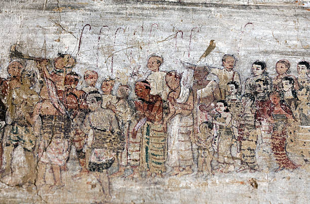 istock Ancient painted fresco, Myanmar 498297446