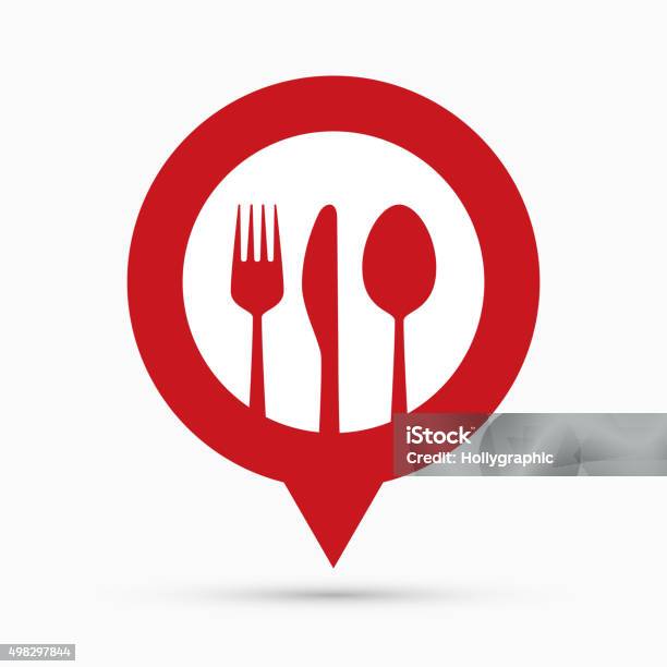 Restaurant Navigation Mark Stock Illustration - Download Image Now - Dining, Icon Symbol, Lunch