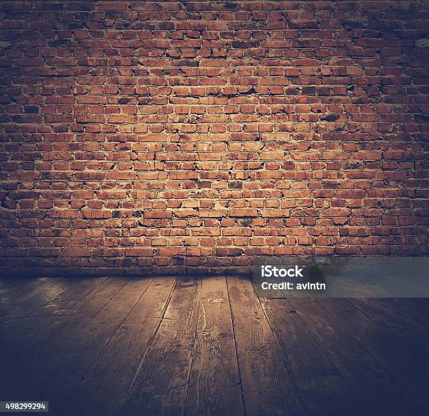 Old Room Stock Photo - Download Image Now - Brick Wall, Backgrounds, Old