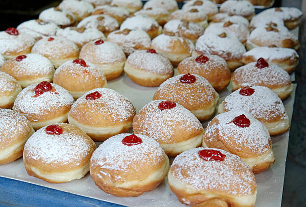 istock Hanukkah Donuts at the market 498299428