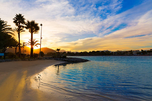 istock Alcudia Majorca at sunset on the beach Mallorca 498300536